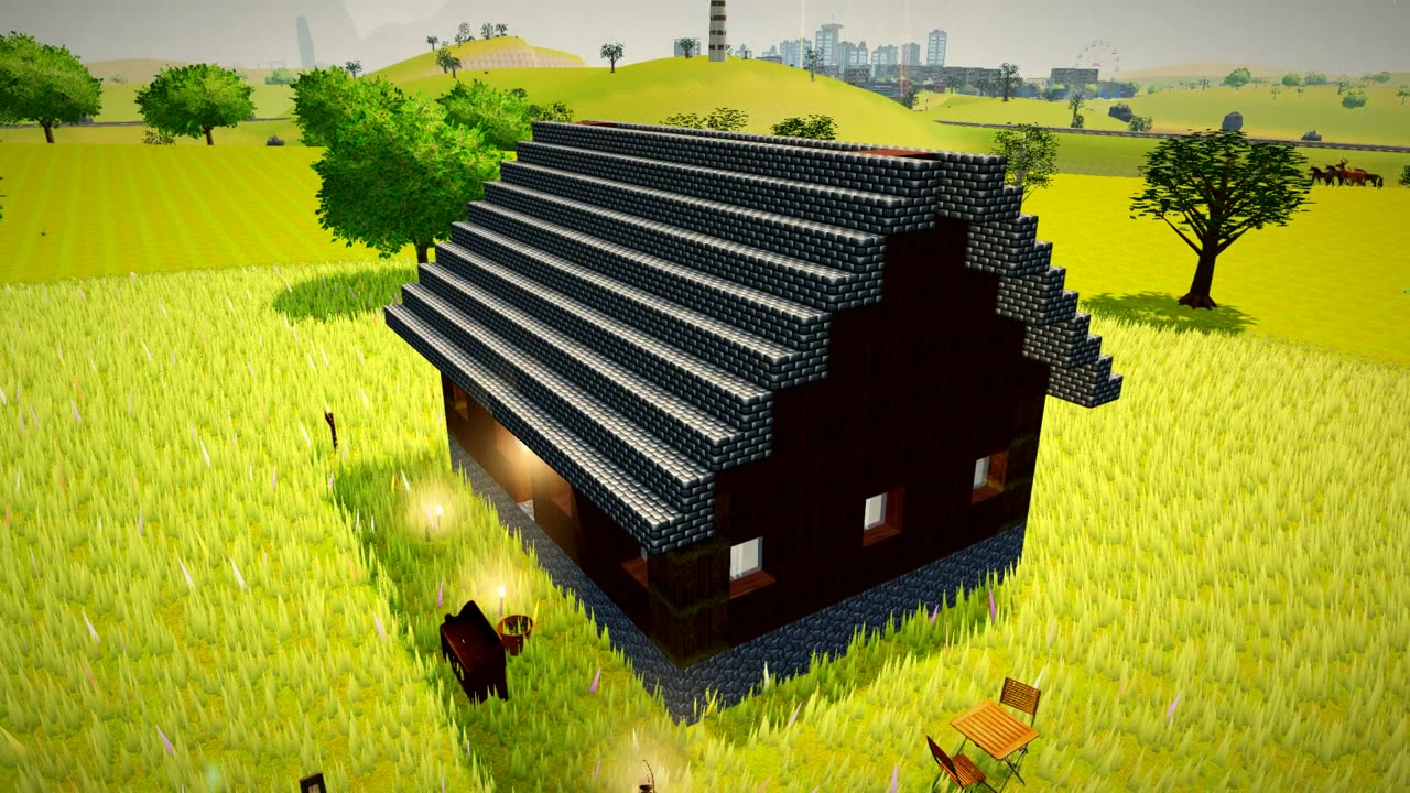 A camp house built in the countryside in 9 Lives